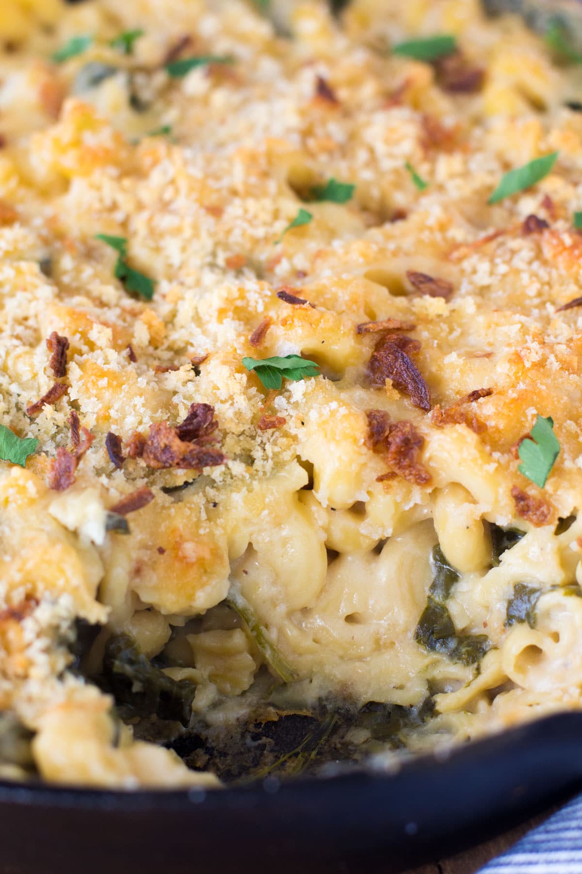 spinach mac and cheese