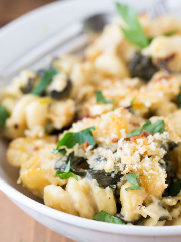 spinach mac and cheese