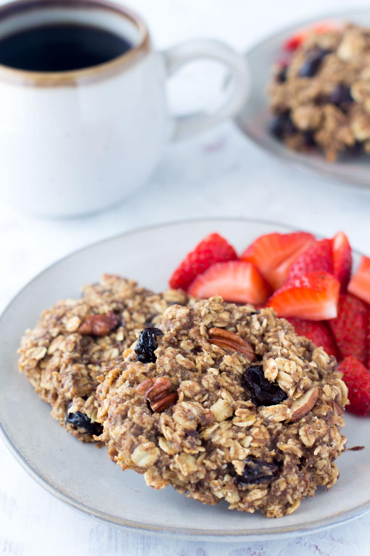 healthy breakfast cookies and coffee