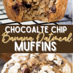 chocolate chip banana oatmeal muffin