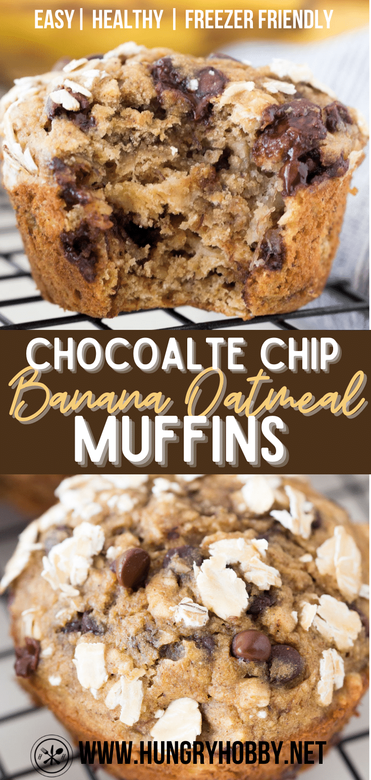chocolate chip banana oatmeal muffin
