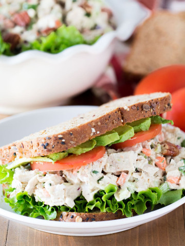 healthy leftover turkey salad