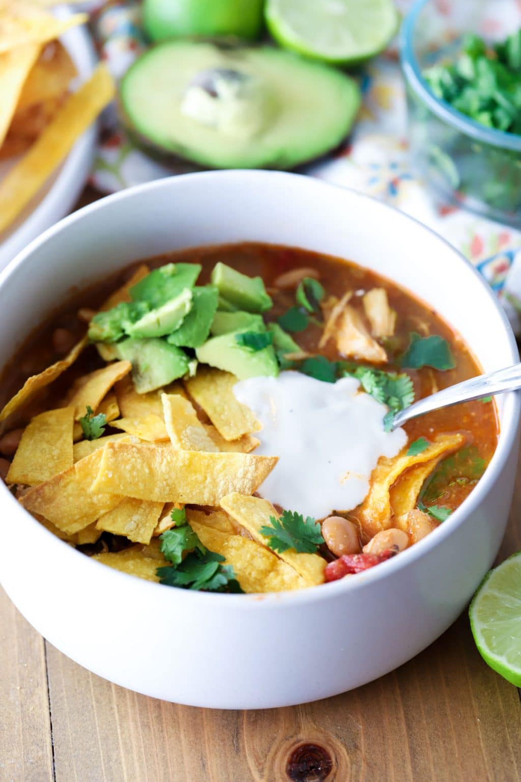 Slow Cooker Chicken Tortilla Soup - Hungry Hobby