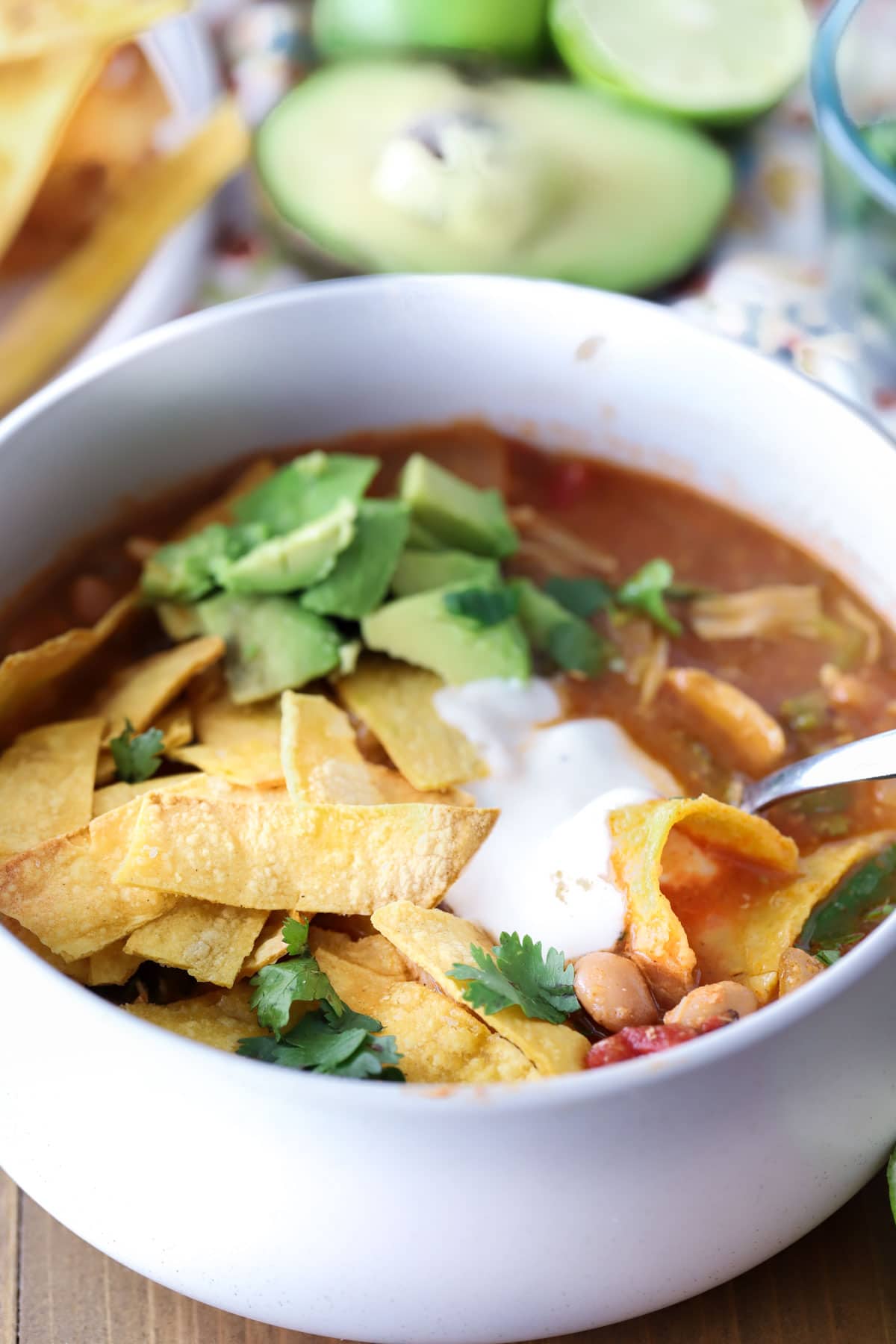 slow cooker chicken tortilla soup