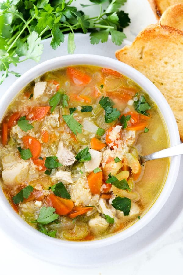 Chicken Quinoa Soup - Hungry Hobby