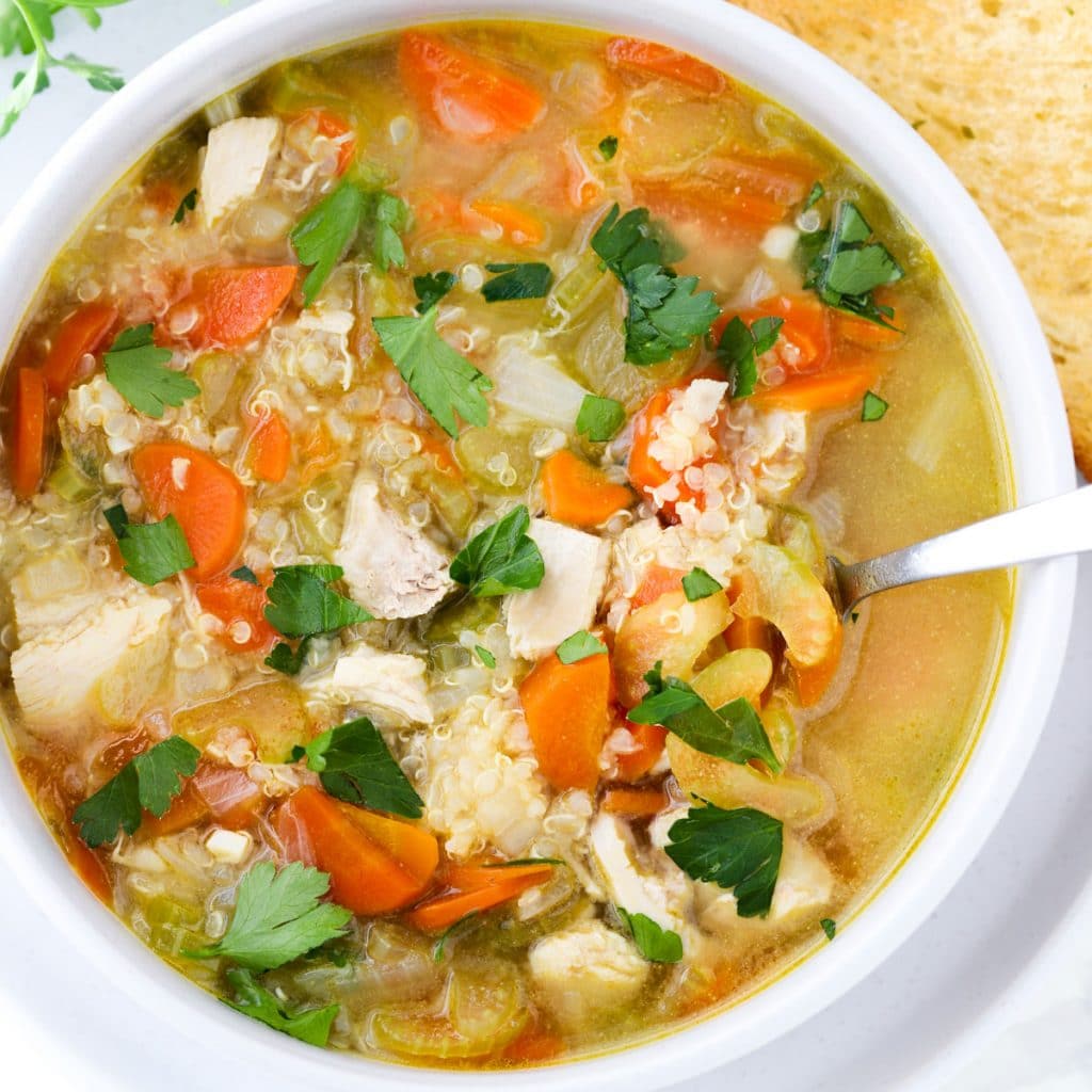 Chicken Quinoa Soup - Hungry Hobby