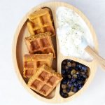 baby waffle recipe with yogurt and blueberries