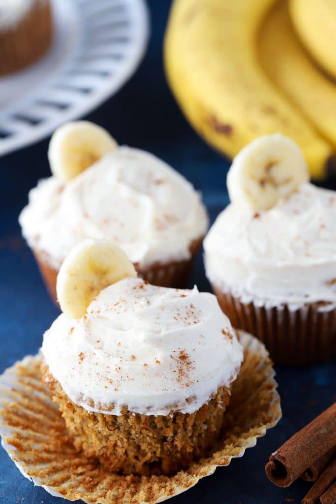 Healthy Banana Cupcakes - Hungry Hobby