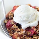 healthy strawberry crisp