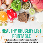 healthy grodery list printable pinterest pin