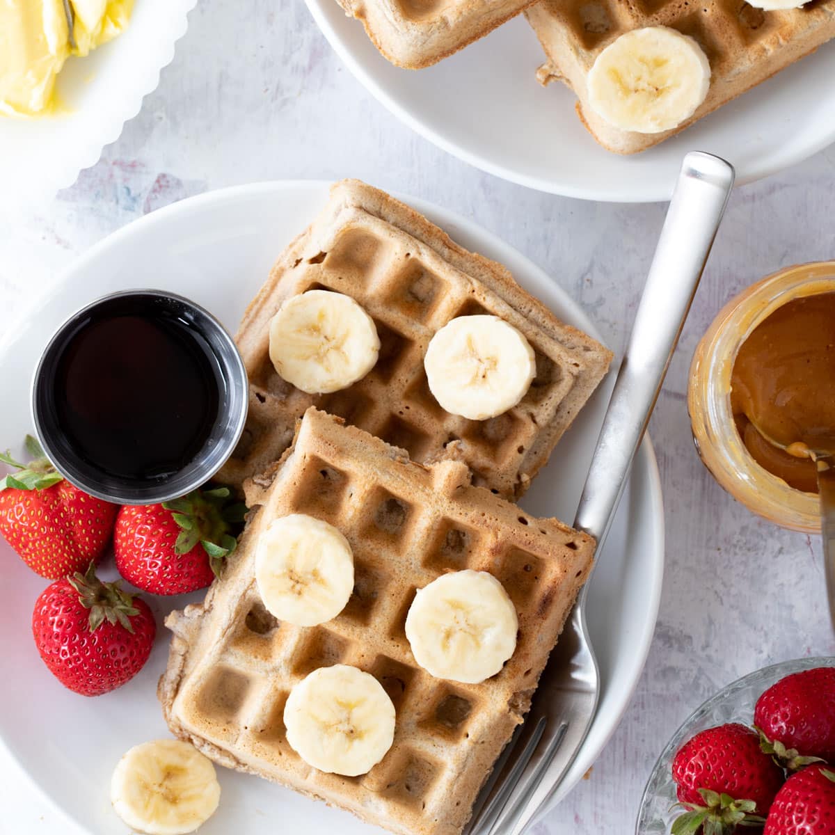 Healthy Waffle Recipe - Hungry Hobby