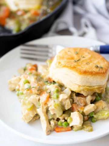 turkey pot pie with biscuits