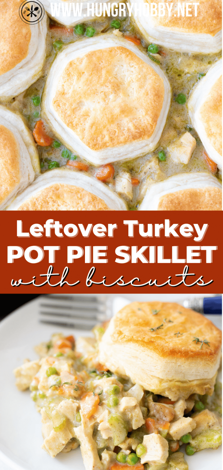 Turkey Pot Pie With Biscuits - Hungry Hobby