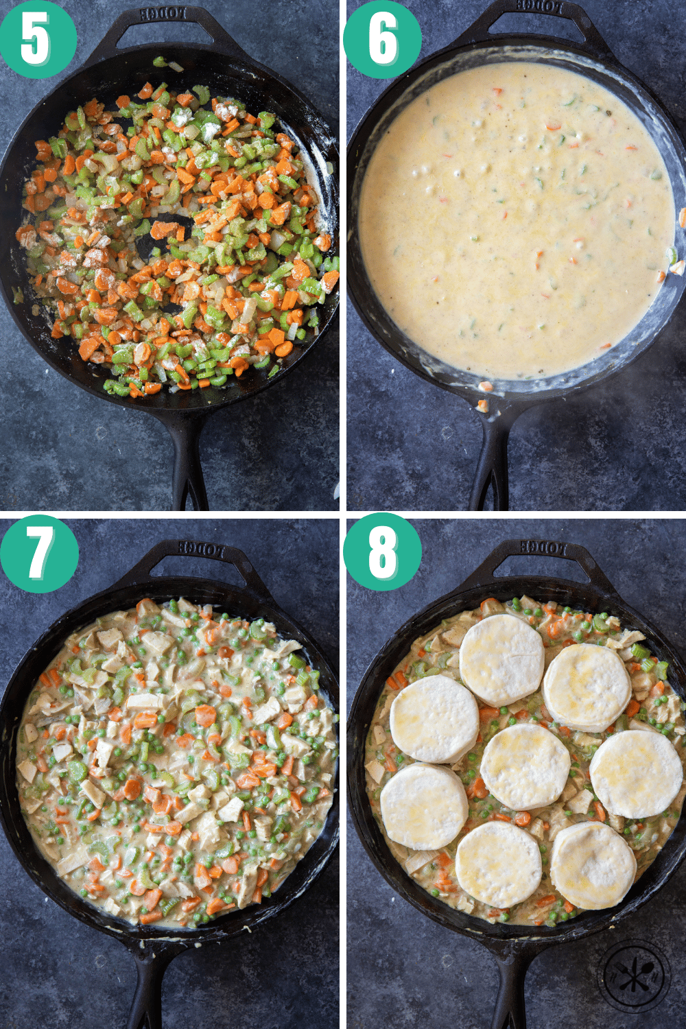 how to make turkey pot pie with biscuits