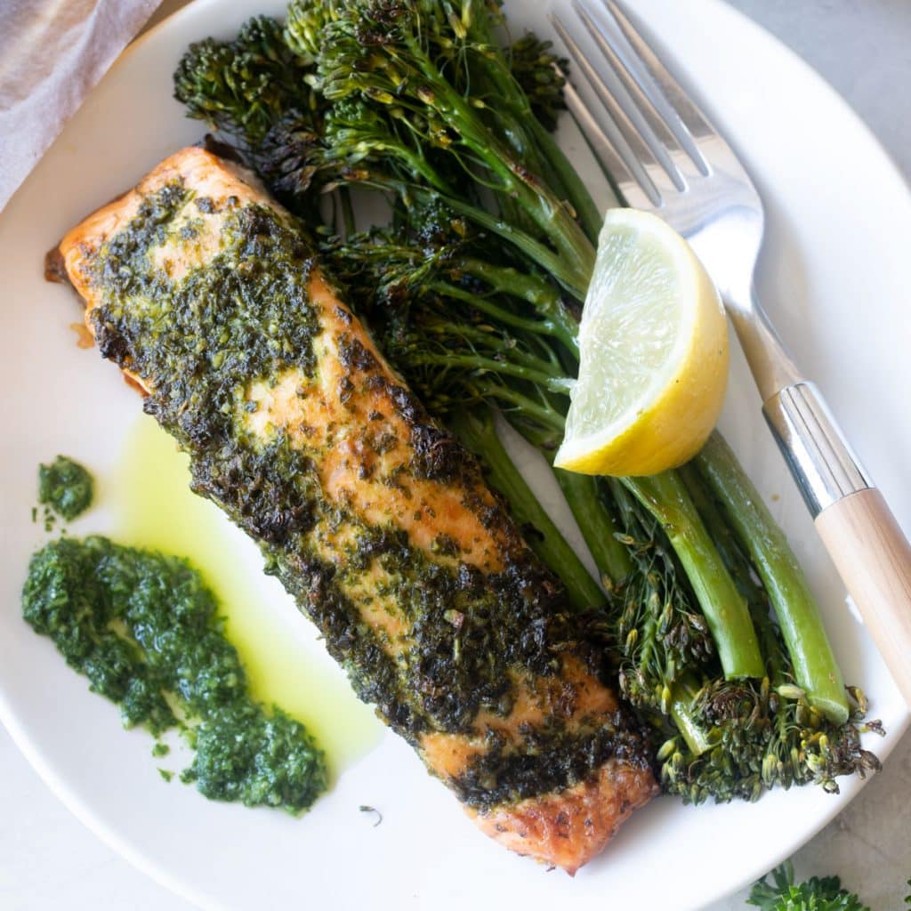 Chimichurri Salmon - Hungry Hobby