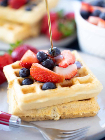 protein powder waffles