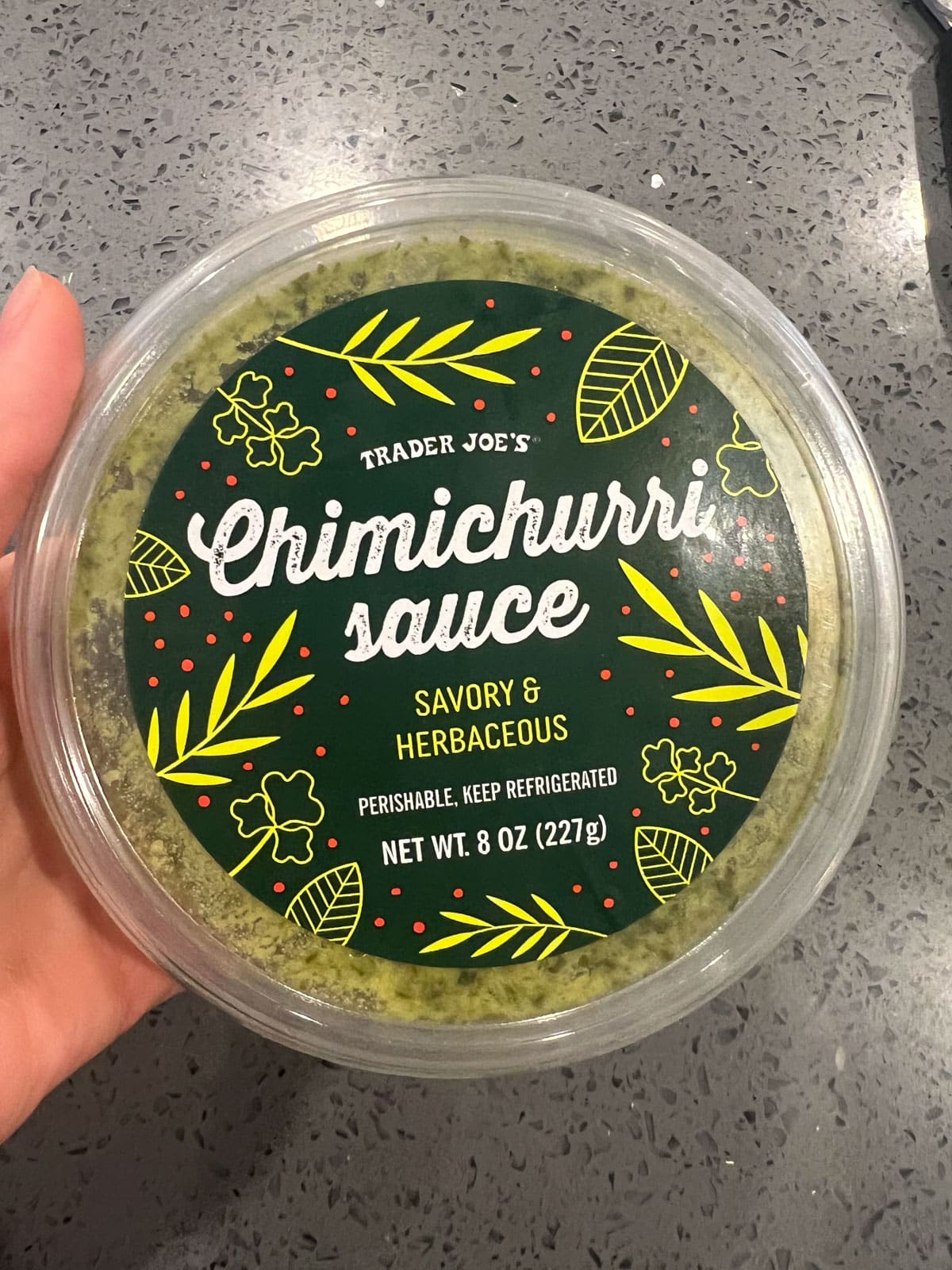 Trader Joes chimichurri sauce