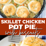 skillet chicken pot pie with biscuits