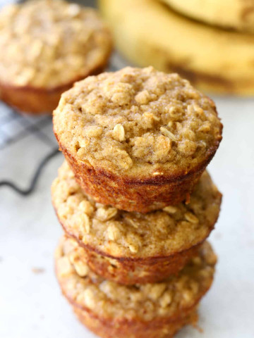 gluten free banana oatmeal muffins