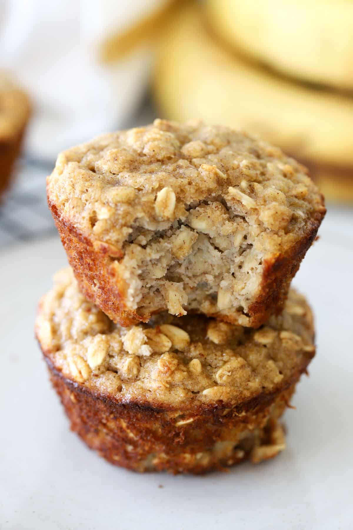 gluten free banana oatmeal muffins