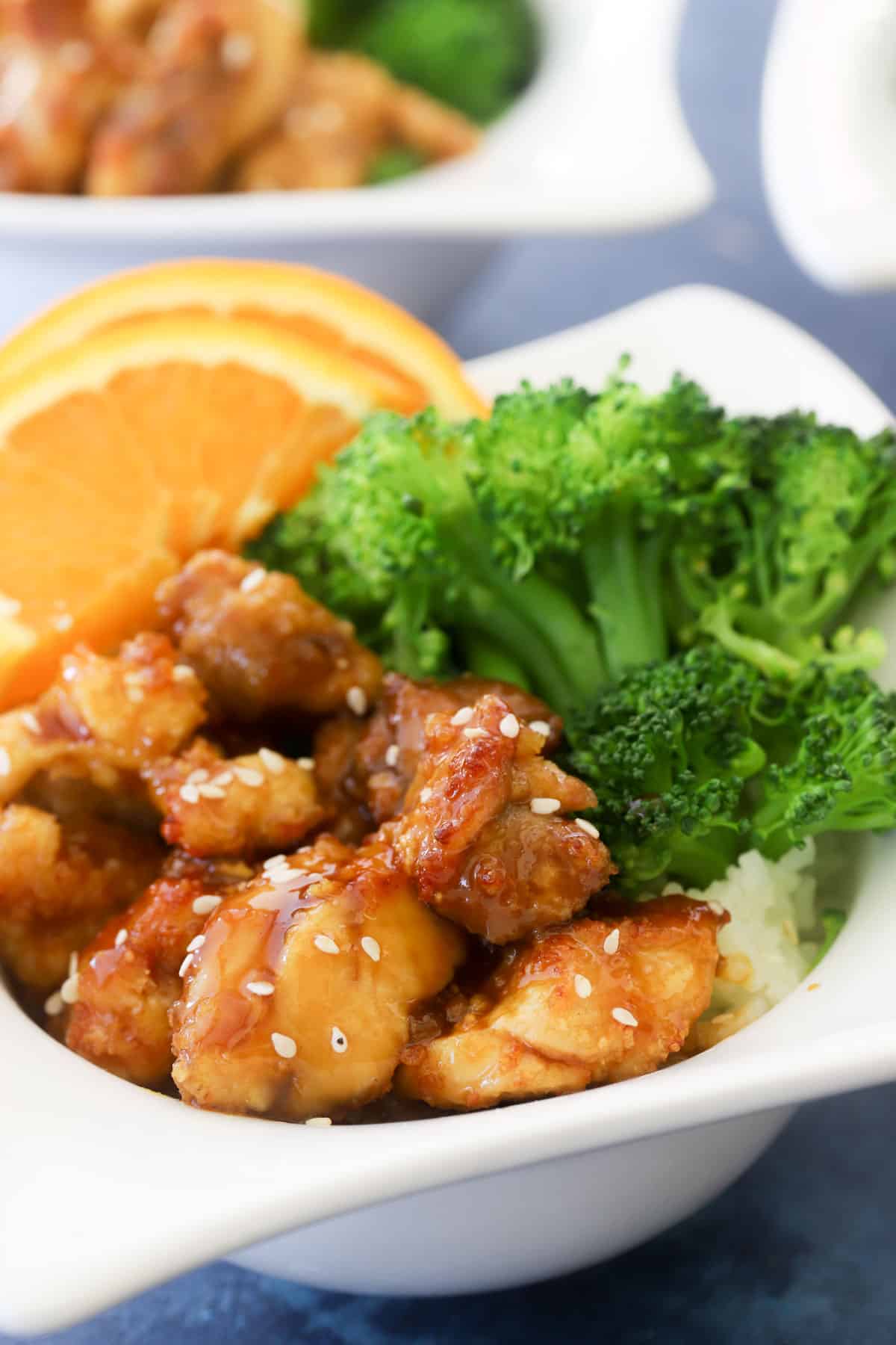 This air fryer orange chicken is better and faster than takeout! You'll love how easy this recipe is for your weekly dinner rotation!