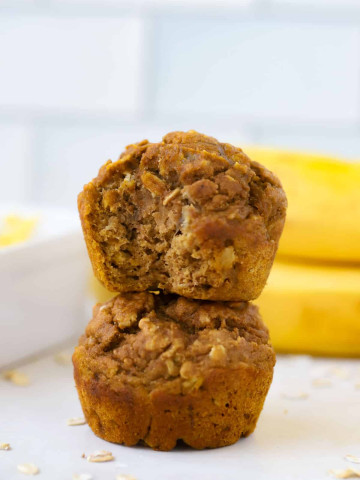 pumpkin banana oatmeal muffins