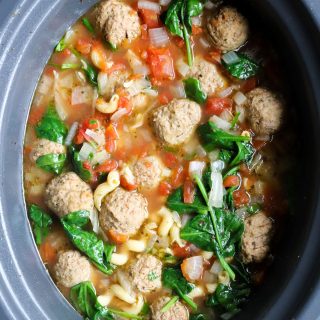 slow cooker meatball soup - 30 grams of protein