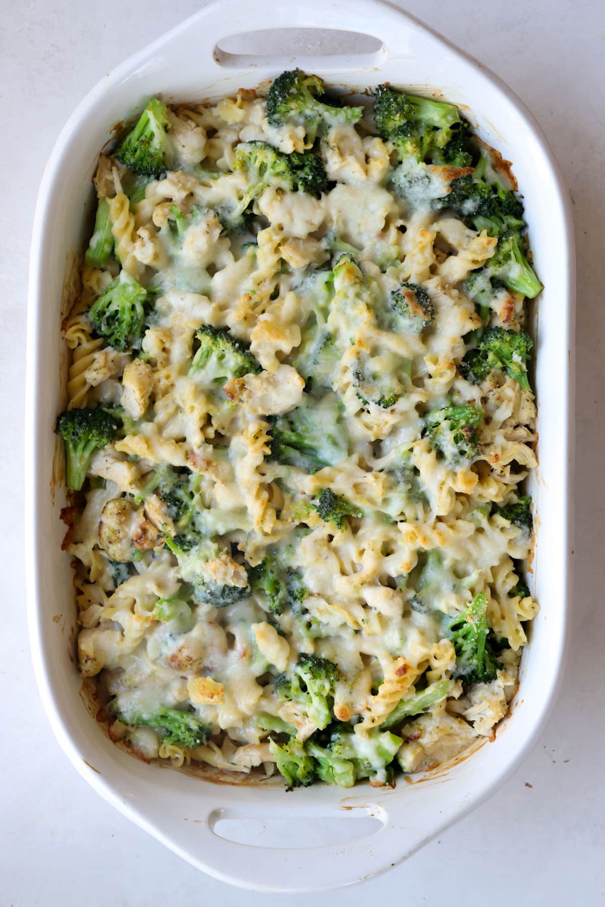 high protein chicken alfredo bake