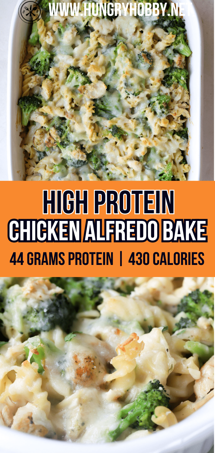 high protein chicken alfredo bake