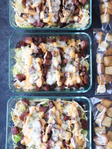 meal prep reuben bowls