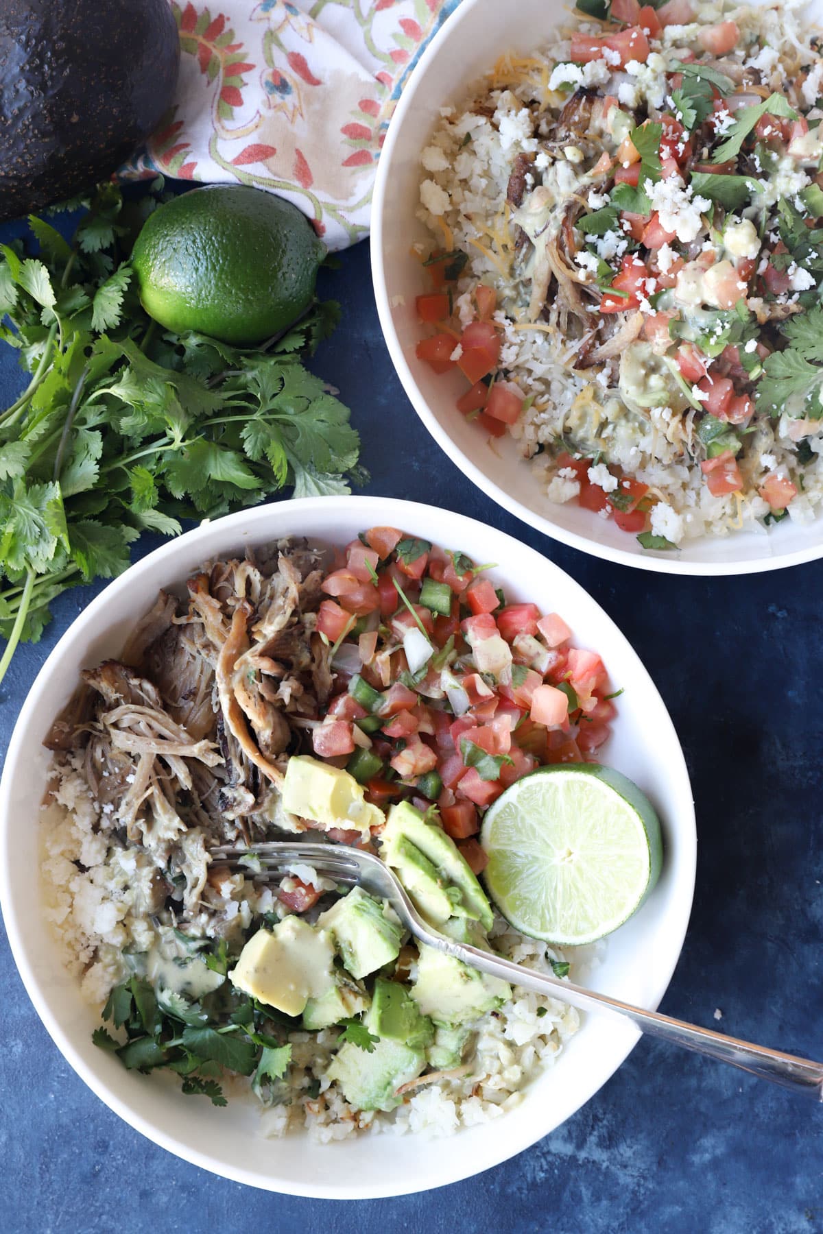 carnitas rice bowls