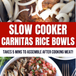 carnitas rice bowls