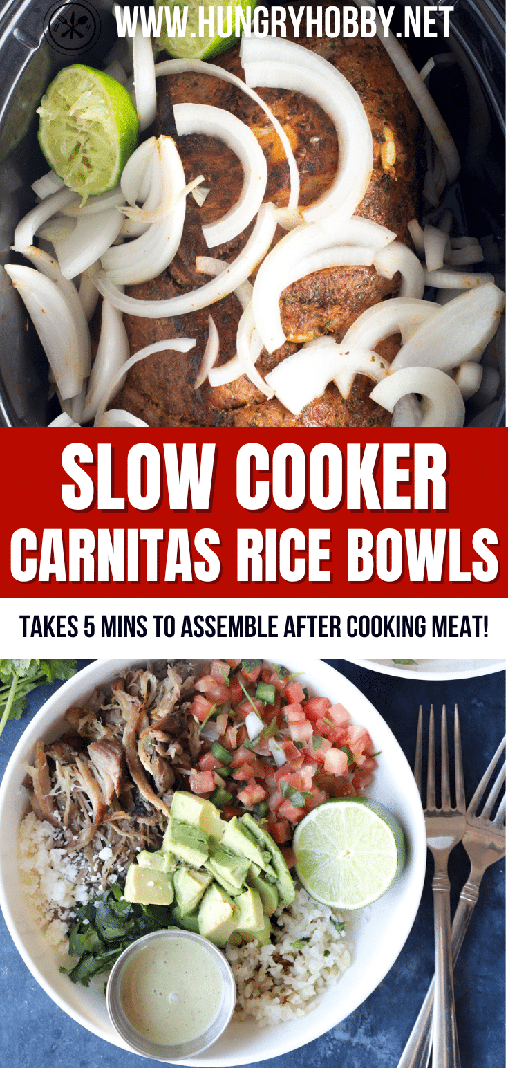 carnitas rice bowls