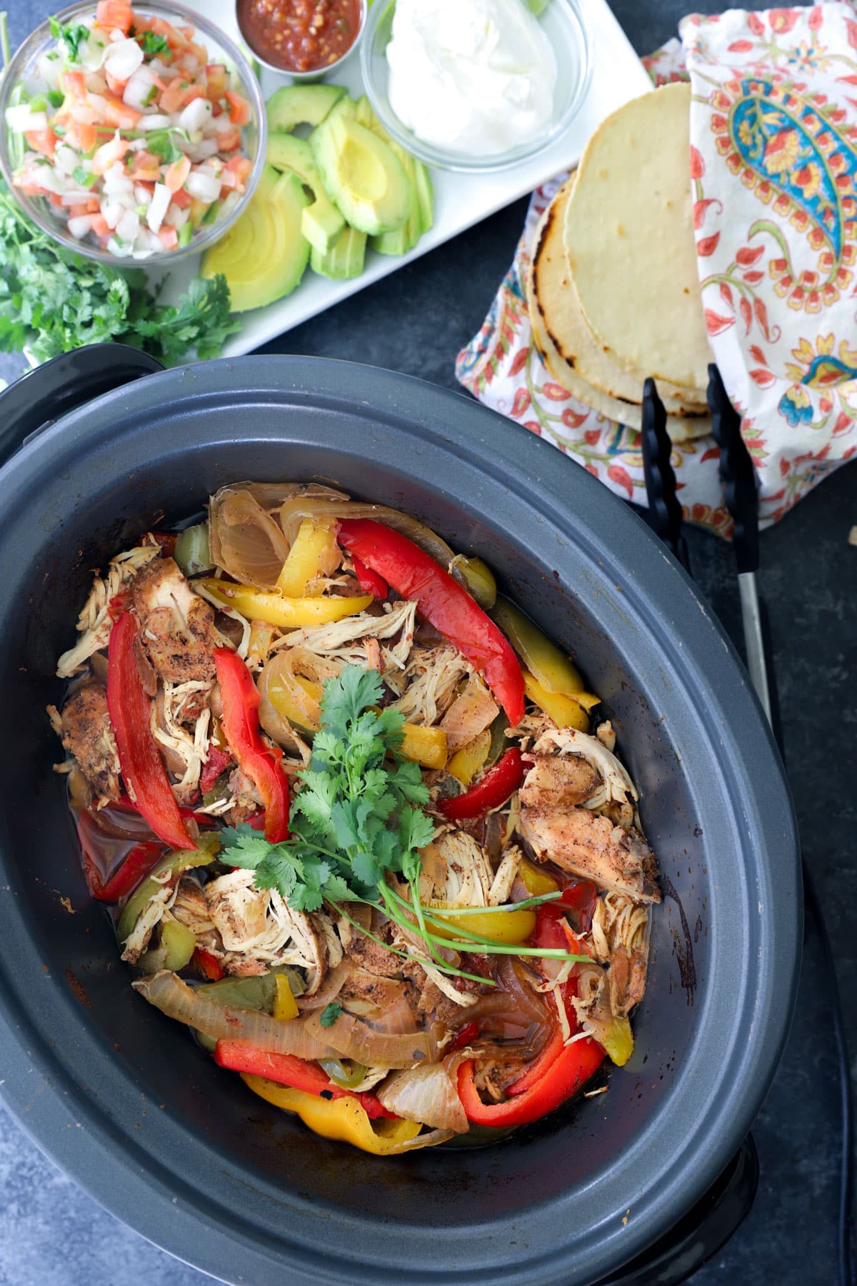 slow cooker chicken fajitas