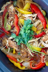 slow cooker chicken fajitas