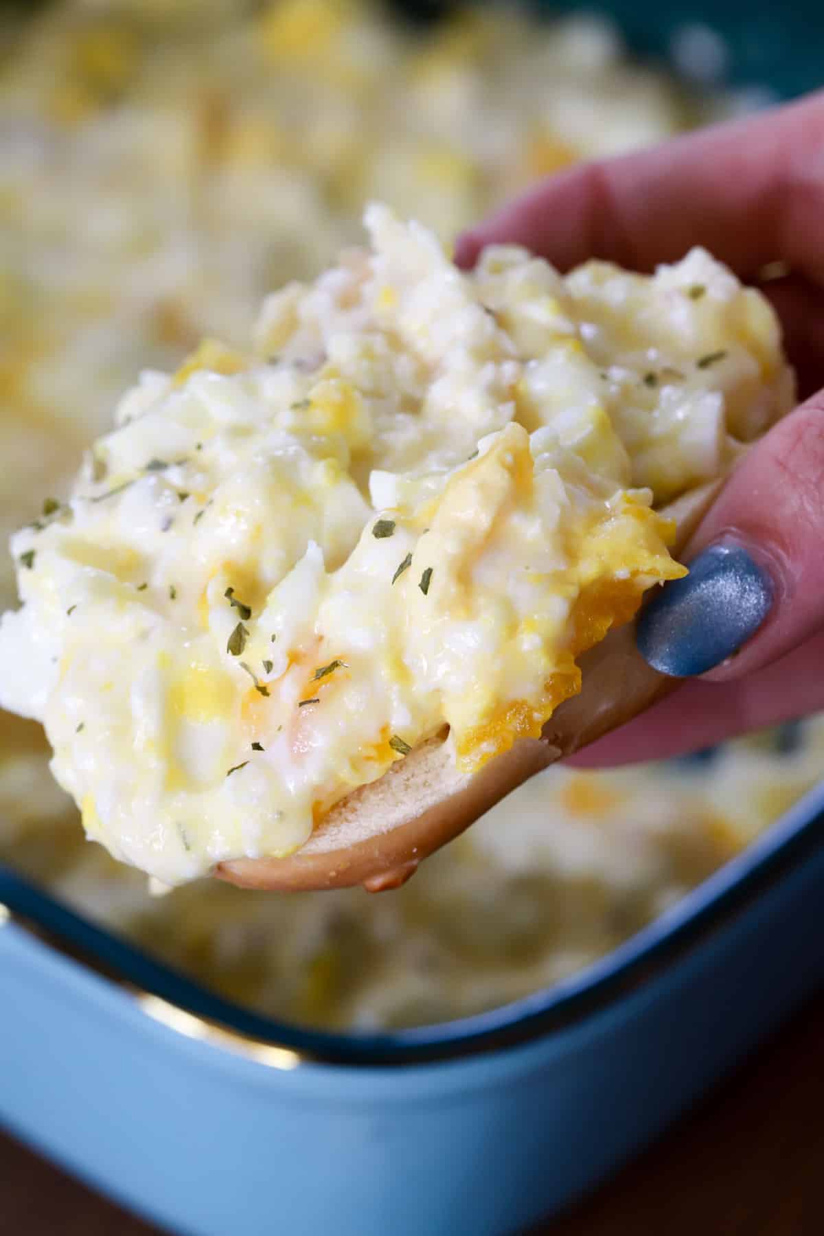 close up of high protein cottage cheese eggs on toast